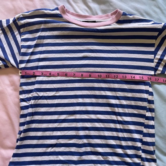 Topshop Blue and White Striped Tee - Picture 5 of 6